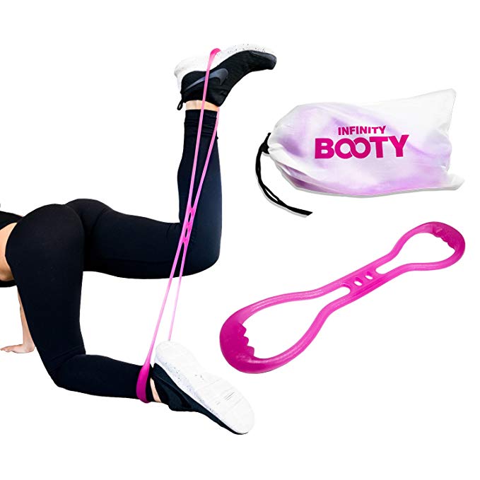 Infinity Booty Band Workout Bands System - Exercise Bands Building Booty other Workouts - Build Shape Lift Tone Glutes Abdominals Thighs Legs - Comes Sports Bag