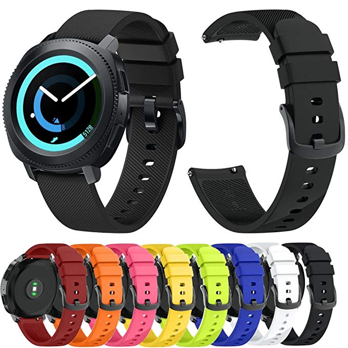 For Samsung Gear Sport Band Small, Soft Silicone Twill Accessories Straps Replacement Watch Band Wristbands for Samsung Gear Sport Women Men