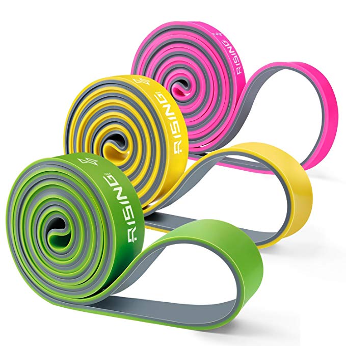 4UMOR Resistance Bands, Exercise Bands Pull Up Fitness Stretch Bands for Power Training, Chain up, Cross Training, Weight Lifting, Gymnastics, Stretching, Home Gyms, Weight Training