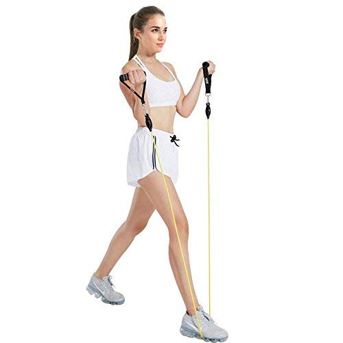 Resistance Band Set 11 Pieces Exercise Bands by HOBFU Rehab Workout Stretch Bands Ankle Strap Resistance Loop for Gymnastics Heavy Exercise Fitness Tube with Door Anchor