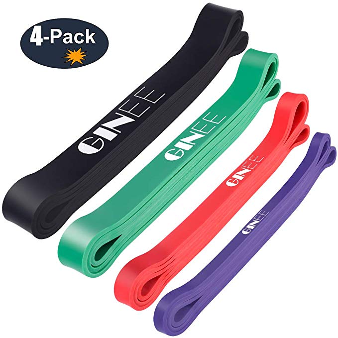 GINEE Pull Up Assist Bands,Gym Stretching Bands,Elastic Band Set Yoga Lifting Exercise Assistance,Workout Bands Resistance Power Bands