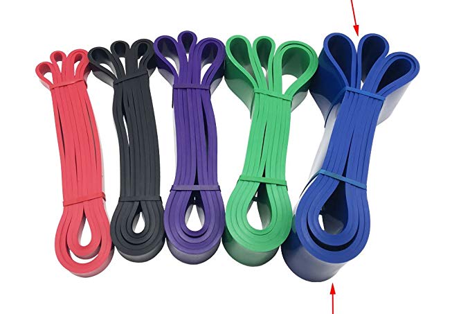 Yowanted Fitness Equipment Natural Latex Athletic Rubber Resistance Bands for Assistance Resistance Exercise Stretch, Power Lifting Pull Up Strengthen Muscles