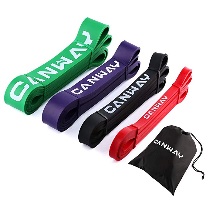 Canway Pull up Assist Bands, Stretch Resistance Bands - Heavy Duty Workout/Exercise Bands - Powerlifting Bands for Strength Fitness Training - Single or Set