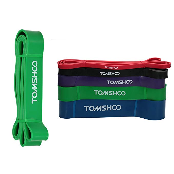 TOMSHOO Pull Up Assist Band, 208cm Stretching Resistance Band, Workout Loop Band for Powerlifting Bodybulding Yoga Exercise Fitness Assistance Mobility Training