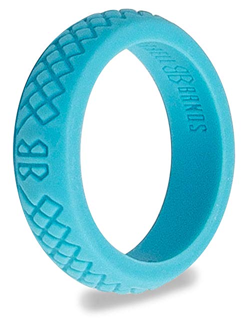 Barbell Bands Silicone Ring for Women | Premium Rubber Wedding Band | Perfect for Fitness, Lifting, Active Lifestyle - Comfortable and Durable