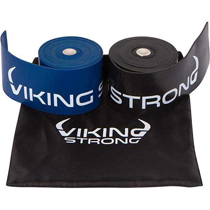 Viking Strong Floss Bands for Muscle Compression, Flossing band, Mobility & Recovery - 2 Pack Compression bands w/Case,, Free eGuide Improve Movement, Circulation & Soreness