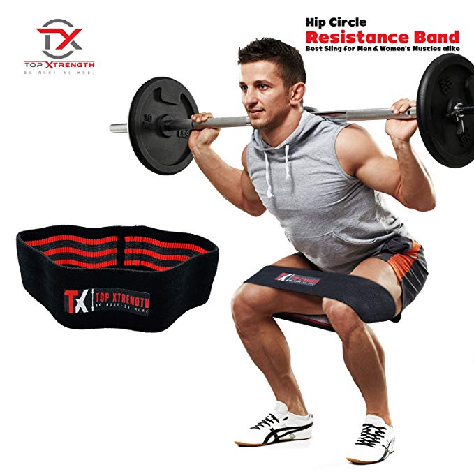 TopXtrength Resistance Hip Band - Workout Glute Band Legs Butt & Booty Exercise Bands