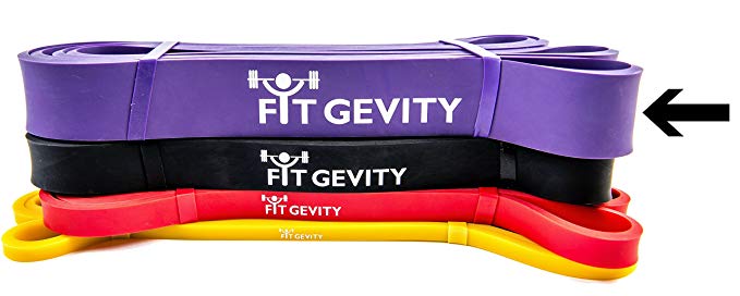 Resistance Bands by fitGevity - Heavy Duty 41 Inch Loop Band, Fitness Bands - For Pull Ups, Yoga, Pilates, Weight Training, Stretching, Crossfit Training - Best Home Gym Equipment,