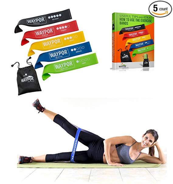 Exercise Resistance Loop Bands, 5 Distinct Strength Levels, Comes With A Carry Pouch, 3 Different Sizes To Choose, BONUS: Get Exclusive Access To Our Online Training Videos, Plus A Free E-Book!!!