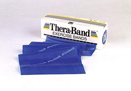 Thera-band 6 Yd Roll, Blue, X-heavy Proper Use of These Systems for Resistive Exercise Provides Both Positive and Negative Force on the Muscles, Improving Strength, Range of Motion and Cooperation of Muscle Groups