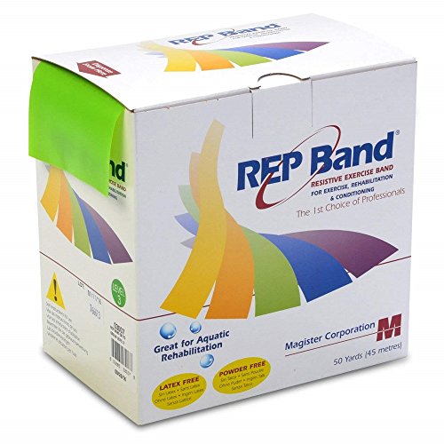 Magister Resistive Exercise - Rep Band Latex-Free GREEN (LEVEL 3) 50 YARD ROLLS