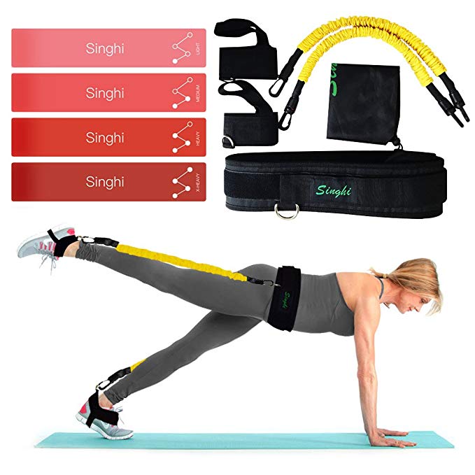 Singhi Booty Bands Set Booty Lift Belt System Workout Equipement Women Butt Leg Workout Bands Butt Lifter Set Tones Sculpts Butt Bonus 4 Resistance Bands