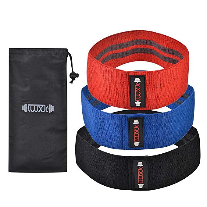 LWXJC Hip resistance band, cotton woven resistance band; stretching, lifting and squatting; stretching hip to gain strength; soft non-slip elastic inner exercise band.