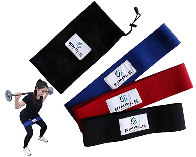 Big Booty Bands for Women and Men - Hip Resistance Band Set - Low, Medium, High Resistance Hip Bands - Set of 3 with Carrying Case - Muscle Building for Glutes, Hips, and Legs by - Simple_Serenities