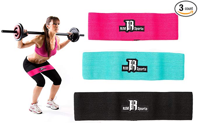 RIMSports Resistance Bands Best Exercise Bands for Booty - Ideal for Resistance Bands for Legs and Butt - Premium Workout Bands for Hips & Glutes Exercises