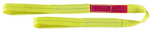 Liftall EE1802DFX4 Polyester Web Eye and Eye Sling, Flat Eye, 1-ply, 2