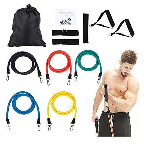 HOBFU Resistance Bands Set Door Anchor Attachment ABS Exercise Stretch Fitness Gym Bands-Ankle Straps For Weight Lifting Yoga