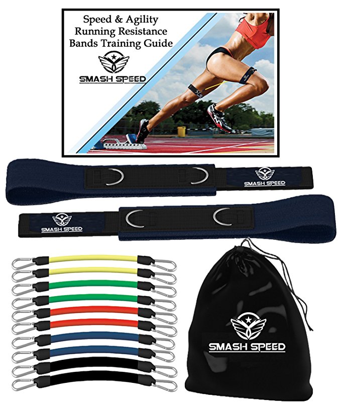 Smash Speed & Agility Leg Resistance – Training Exercise Guide – Physical Fitness Workout Set – Mobility Loop, Muscle Endurance, Sport Specific - Football, Basketball, Track, Soccer